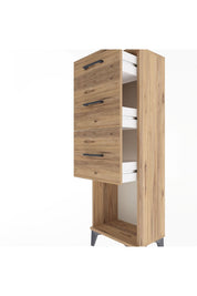 Arges Dolap 3 Çekmeceli 44x30x134 Çam-Çam