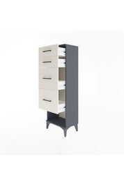 Arges Dolap 4 Çekmeceli 44x30x134 Antrasit-Aytaşı