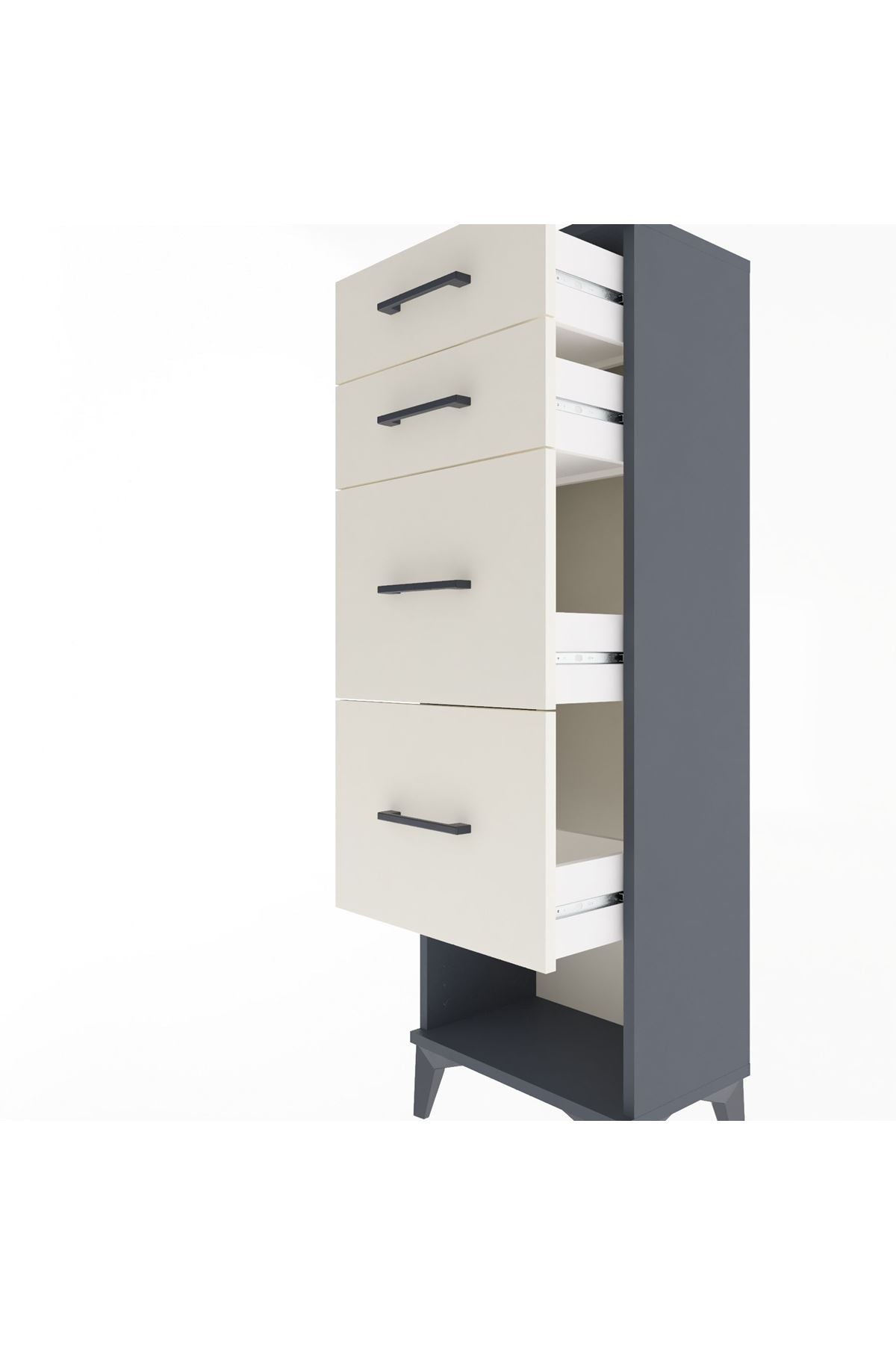 Arges Dolap 4 Çekmeceli 44x30x134 Antrasit-Aytaşı