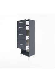 Arges Dolap 4 Çekmeceli 44x30x134 Antrasit-Antrasit