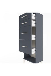 Arges Dolap 4 Çekmeceli 44x30x134 Antrasit-Antrasit