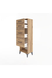 Arges Dolap 4 Çekmeceli 44x30x134 Çam-Çam