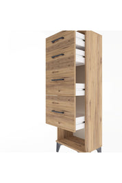 Arges Dolap 4 Çekmeceli 44x30x134 Çam-Çam