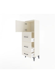 Arges Dolap Tek Raflı 3 Çekmeceli Tek Kapaklı 44x30x134 Aytaşı-Aytaşı