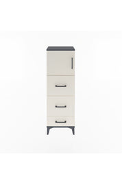 Arges Dolap Tek Raflı 3 Çekmeceli Tek Kapaklı 44x30x134 Antrasit-Aytaşı