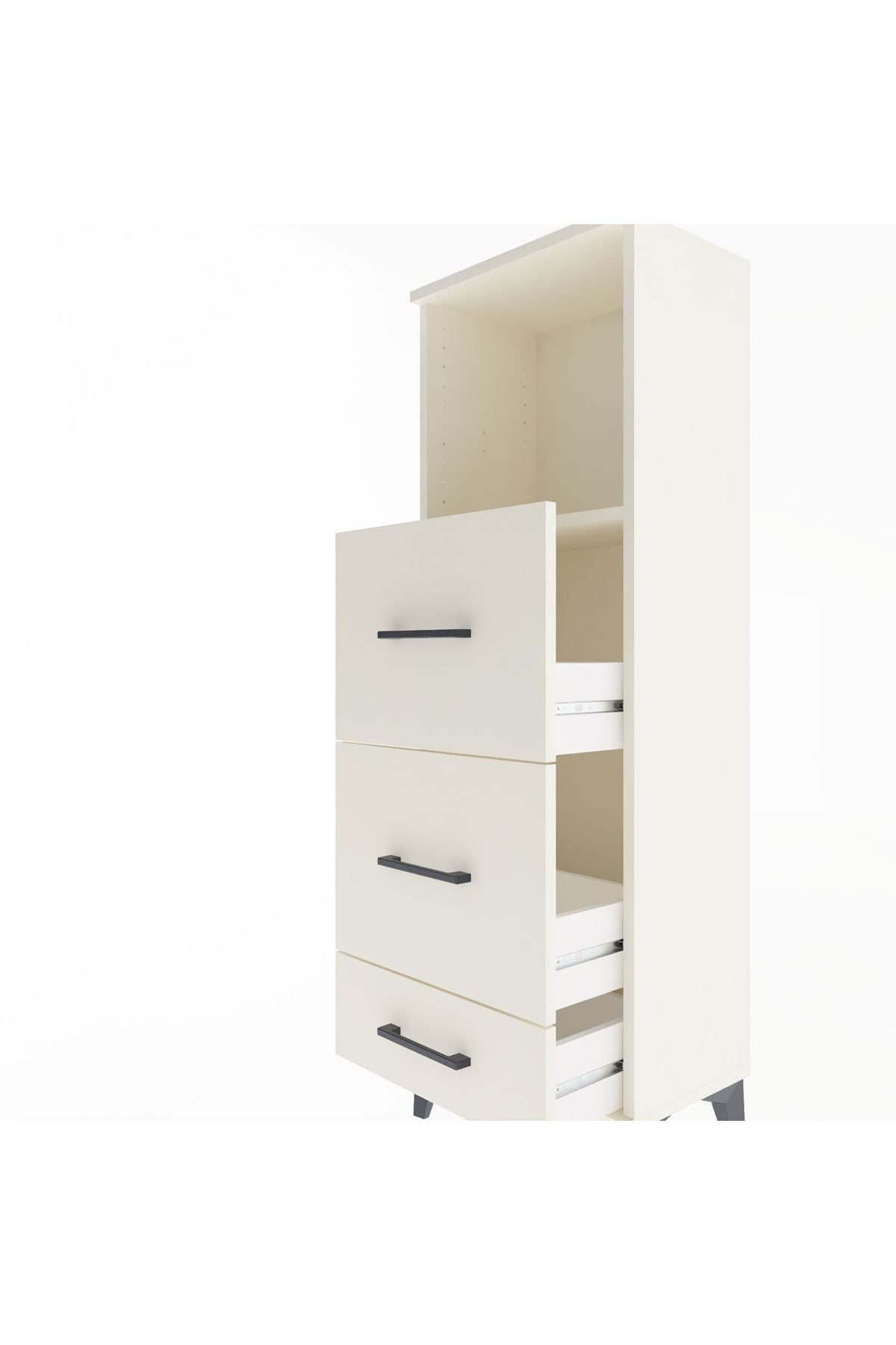 Arges Dolap Tek Raflı 3 Çekmeceli 44x30x134 - S16M019V1A