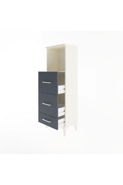 Arges Dolap Tek Raflı 3 Çekmeceli 44x30x134 Aytaşı-Antrasit