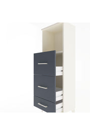 Arges Dolap Tek Raflı 3 Çekmeceli 44x30x134 Aytaşı-Antrasit