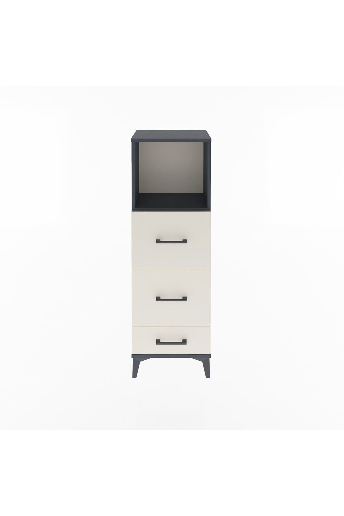 Arges Dolap Tek Raflı 3 Çekmeceli 44x30x134 - S16M019V4A