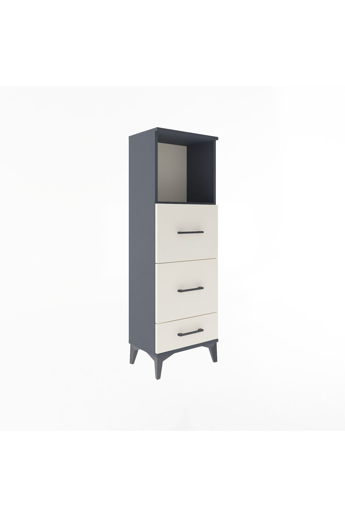 Arges Dolap Tek Raflı 3 Çekmeceli 44x30x134 - S16M019V4A
