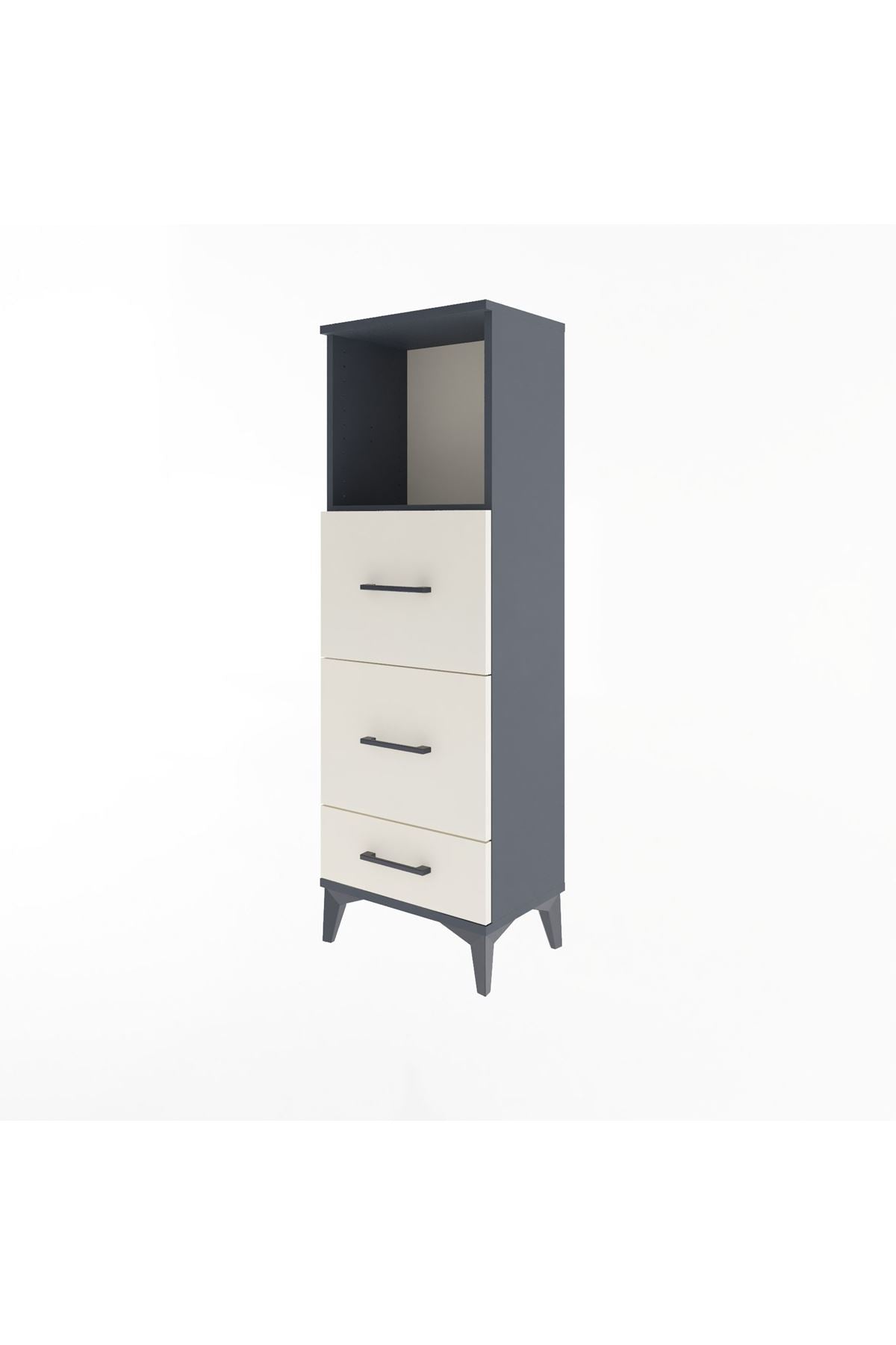 Arges Dolap Tek Raflı 3 Çekmeceli 44x30x134 - S16M019V4A