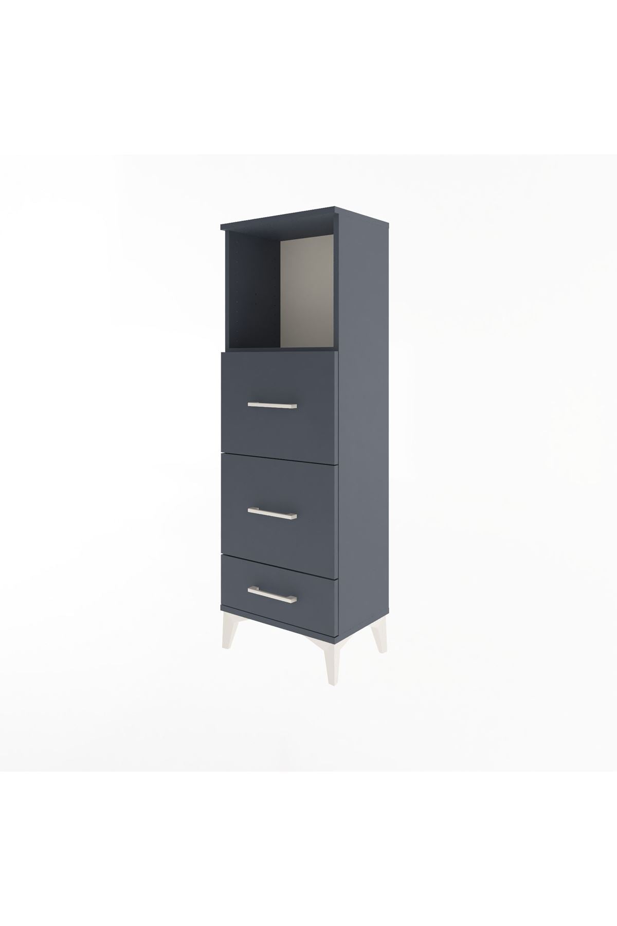 Arges Dolap Tek Raflı 3 Çekmeceli 44x30x134 - S16M019V5A