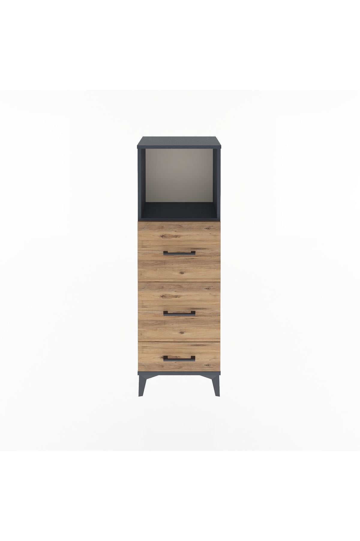 Arges Dolap Tek Raflı 3 Çekmeceli 44x30x134 - S16M019V6A