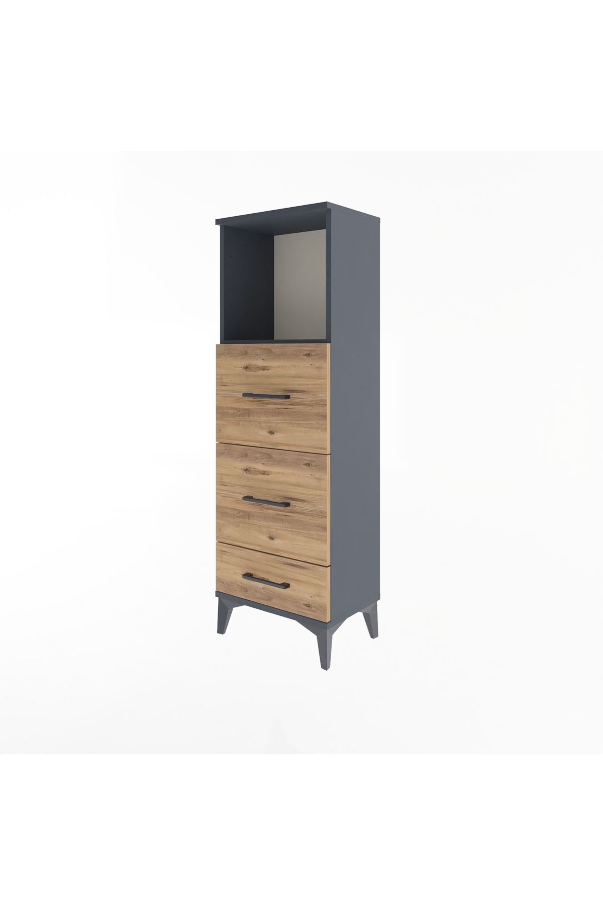 Arges Dolap Tek Raflı 3 Çekmeceli 44x30x134 - S16M019V6A