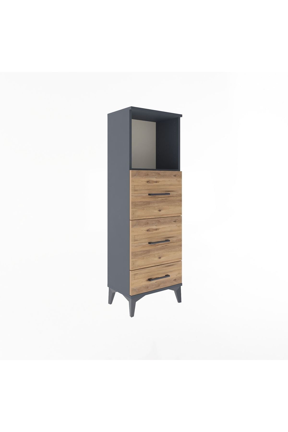 Arges Dolap Tek Raflı 3 Çekmeceli 44x30x134 - S16M019V6A