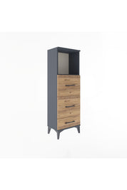 Arges Dolap Tek Raflı 3 Çekmeceli 44x30x134 - S16M019V6A