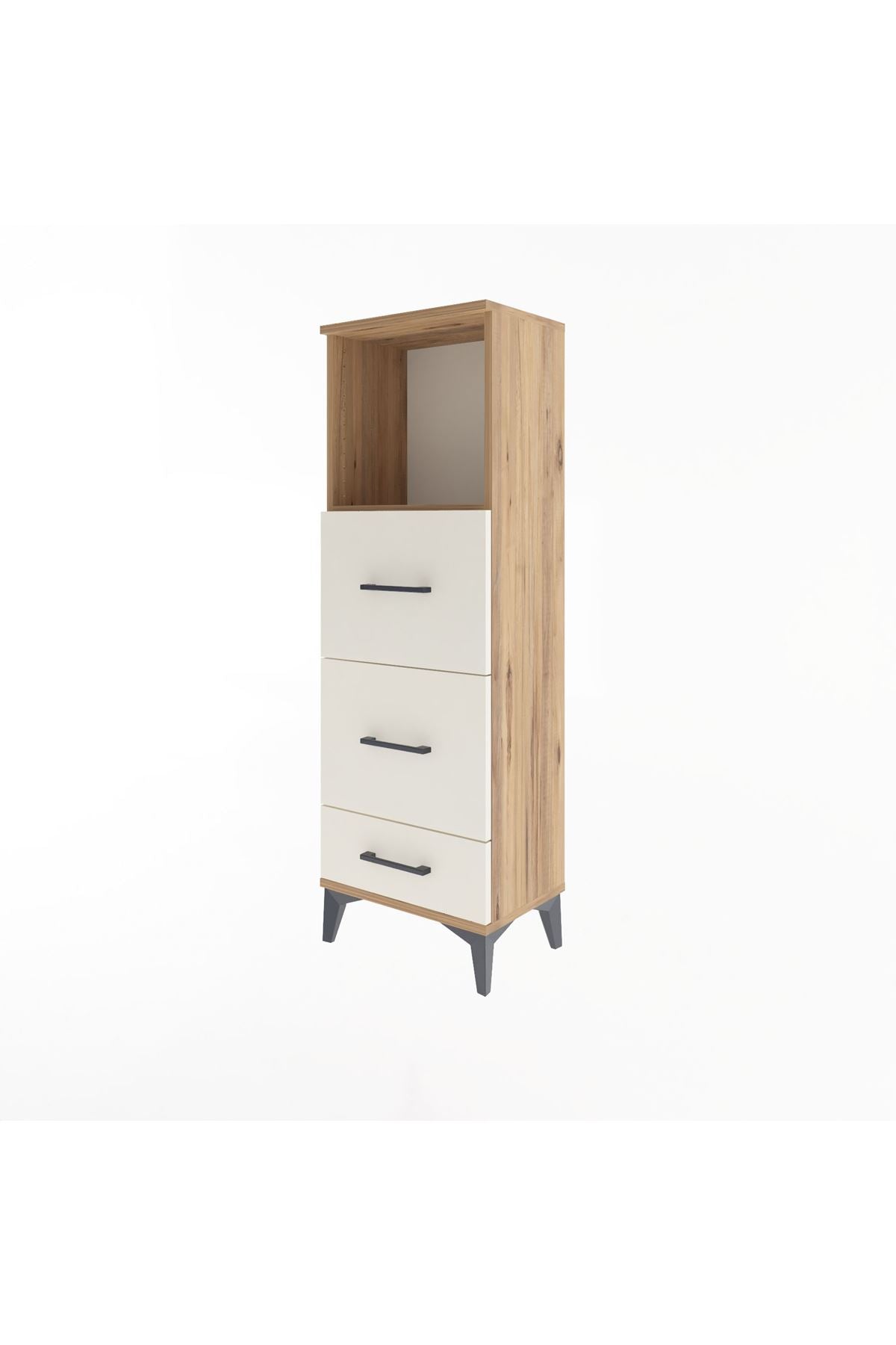 Arges Dolap Tek Raflı 3 Çekmeceli 44x30x134 - S16M019V7A