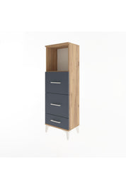 Arges Dolap Tek Raflı 3 Çekmeceli 44x30x134 - S16M019V8A