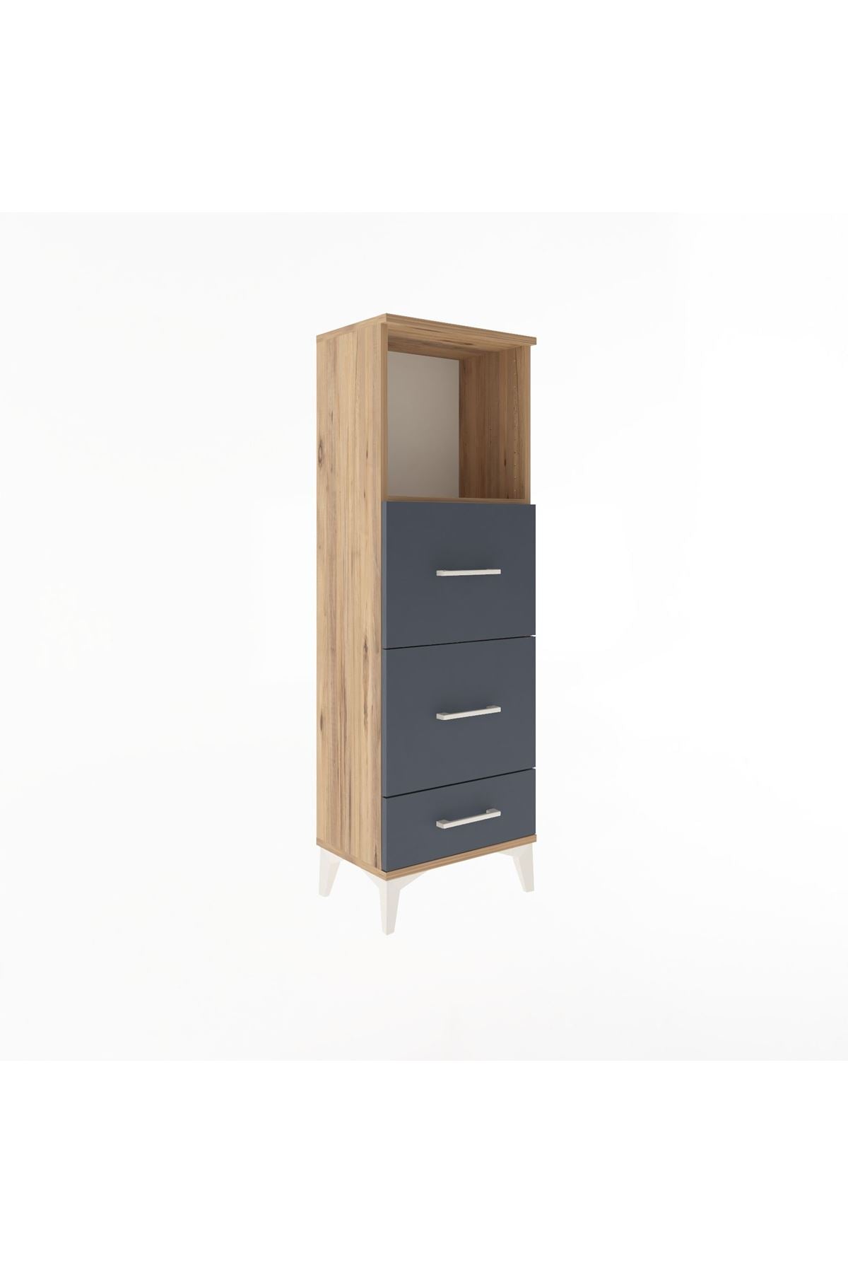Arges Dolap Tek Raflı 3 Çekmeceli 44x30x134 - S16M019V8A