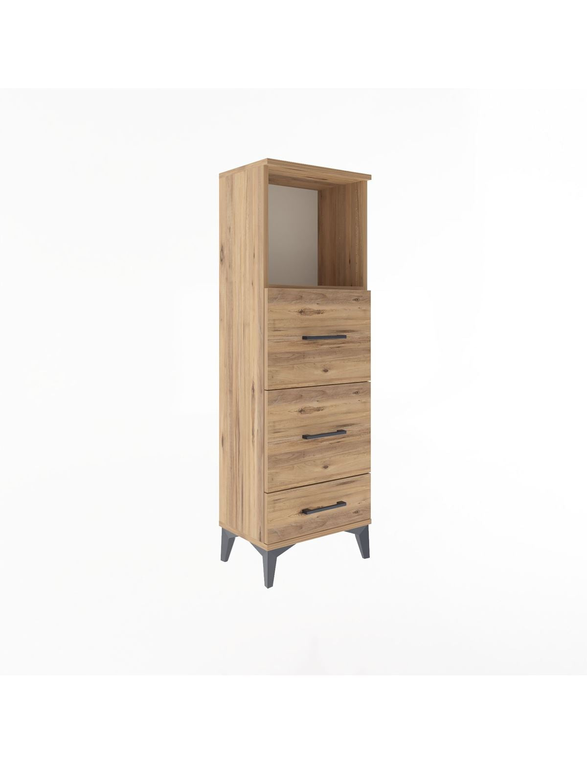 Arges Dolap Tek Raflı 3 Çekmeceli 44x30x134 - S16M019V9A