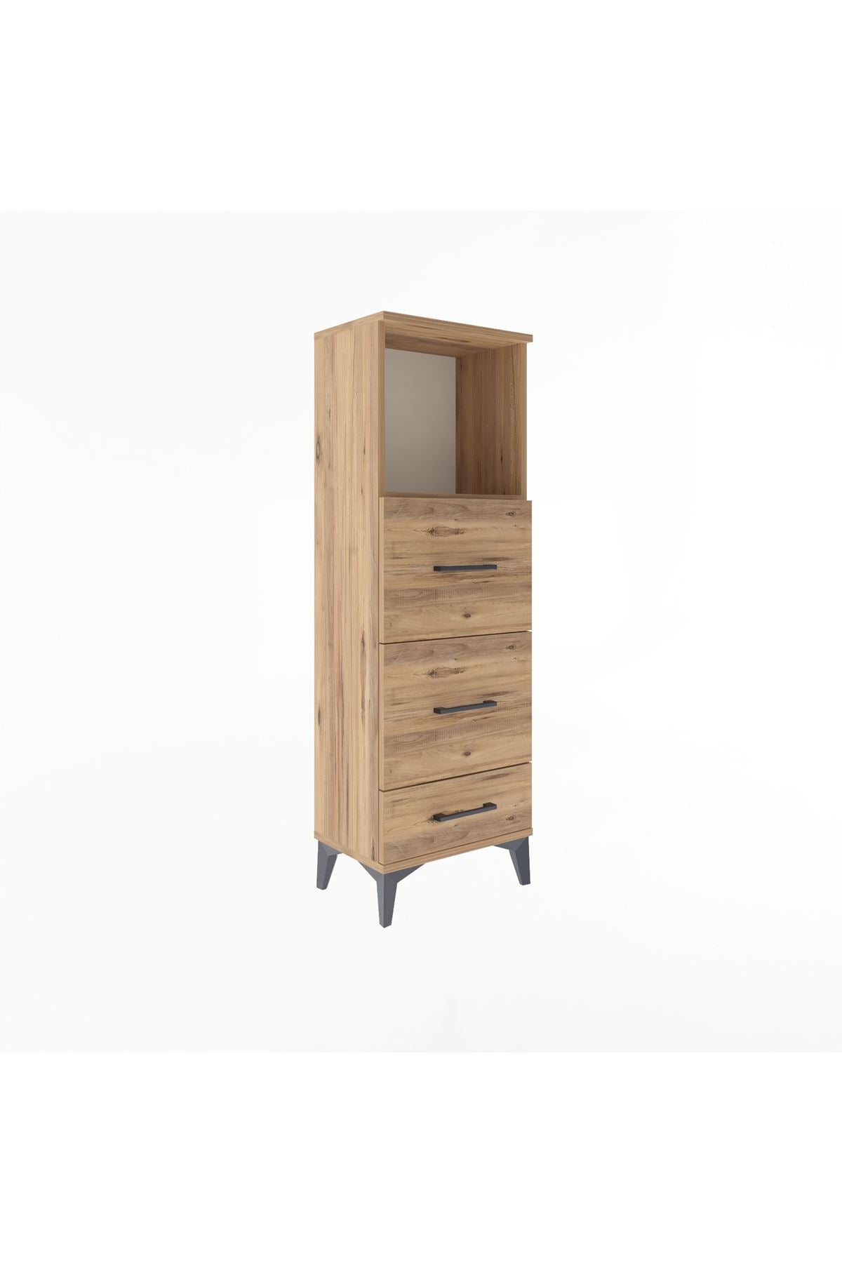Arges Dolap Tek Raflı 3 Çekmeceli 44x30x134 - S16M019V9A