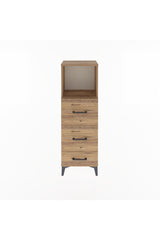 Arges Dolap Tek Raflı 3 Çekmeceli 44x30x134