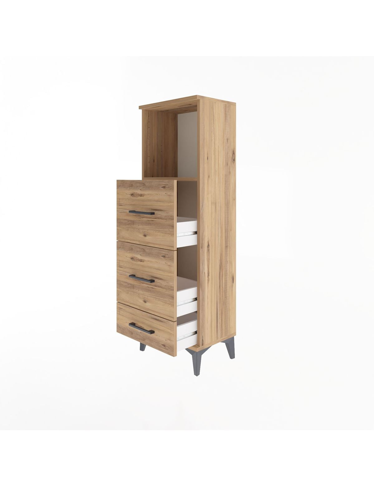 Arges Dolap Tek Raflı 3 Çekmeceli 44x30x134 - S16M019V9A