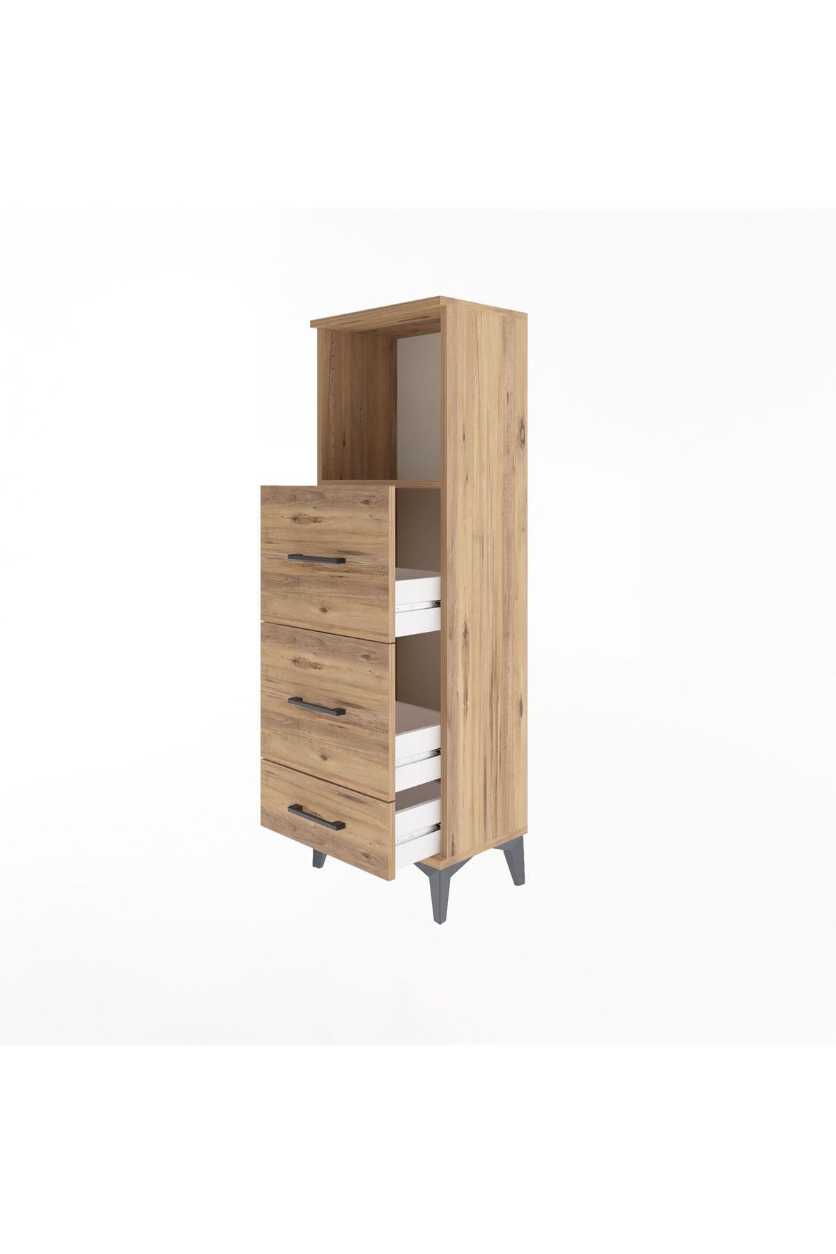 Arges Dolap Tek Raflı 3 Çekmeceli 44x30x134 - S16M019V9A