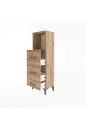 Arges Dolap Tek Raflı 3 Çekmeceli 44x30x134 - S16M019V9A