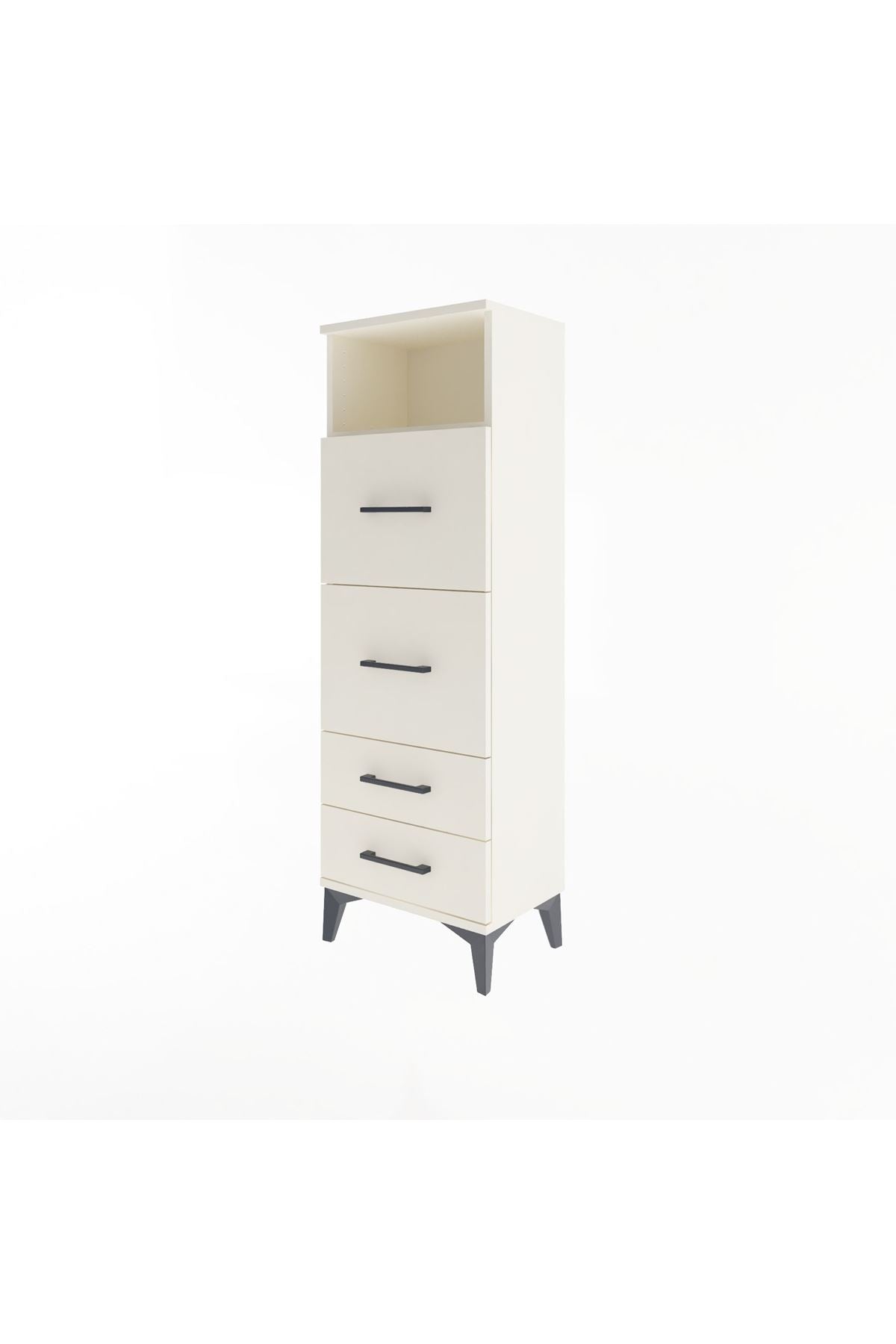 Arges Dolap Tek Raflı 4 Çekmeceli 44x30x134 Aytaşı-Aytaşı