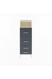 Arges Dolap Tek Raflı 4 Çekmeceli 44x30x134 Aytaşı-Antrasit