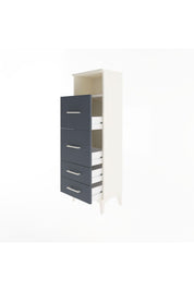 Arges Dolap Tek Raflı 4 Çekmeceli 44x30x134 Aytaşı-Antrasit