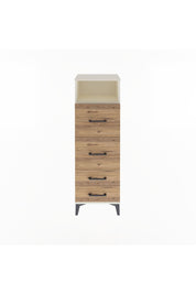 Arges Dolap Tek Raflı 4 Çekmeceli 44x30x134 Aytaşı-Çam