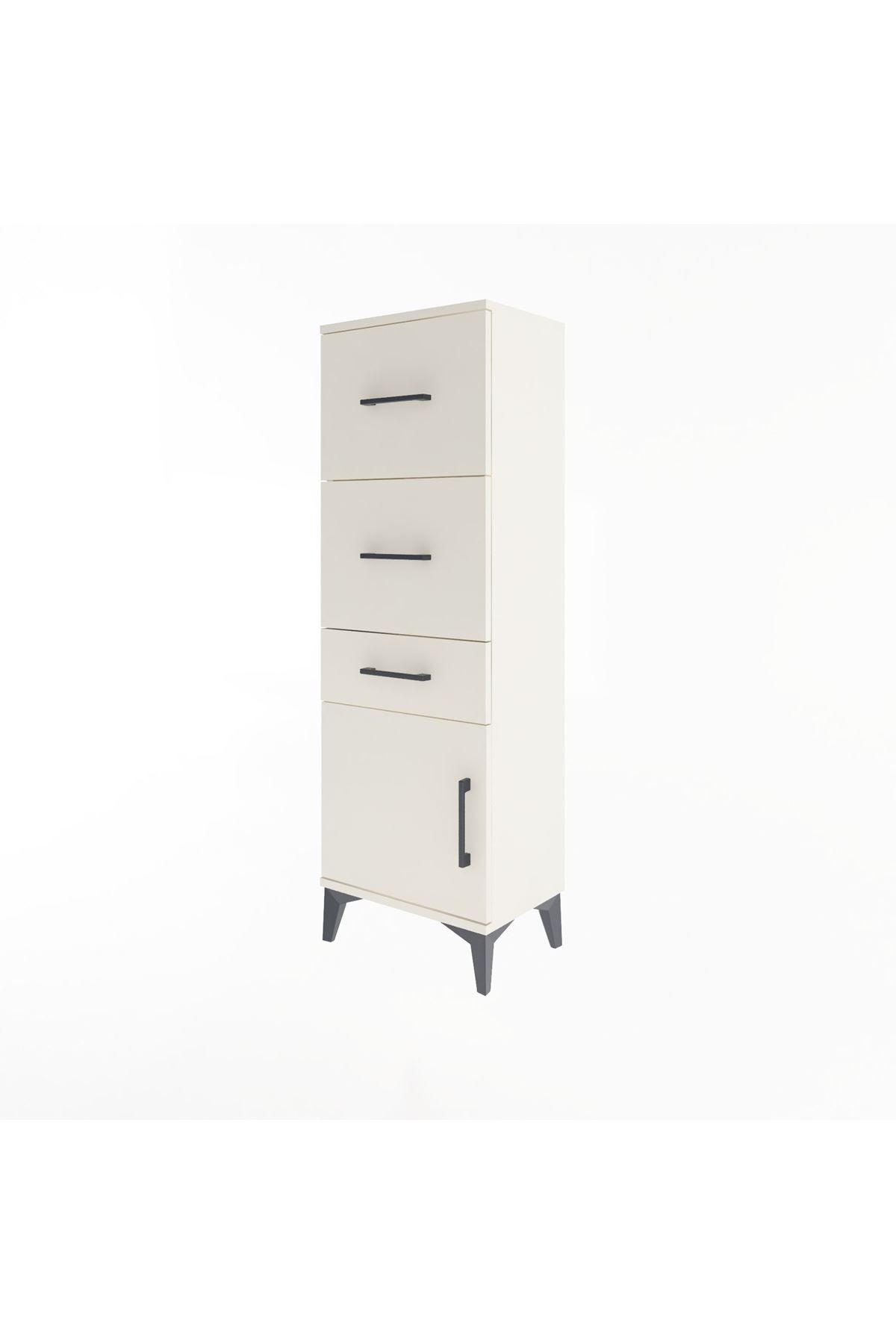 Arges Dolap 3 Çekmeceli Tek Kapaklı 44x30x134 Aytaşı-Aytaşı