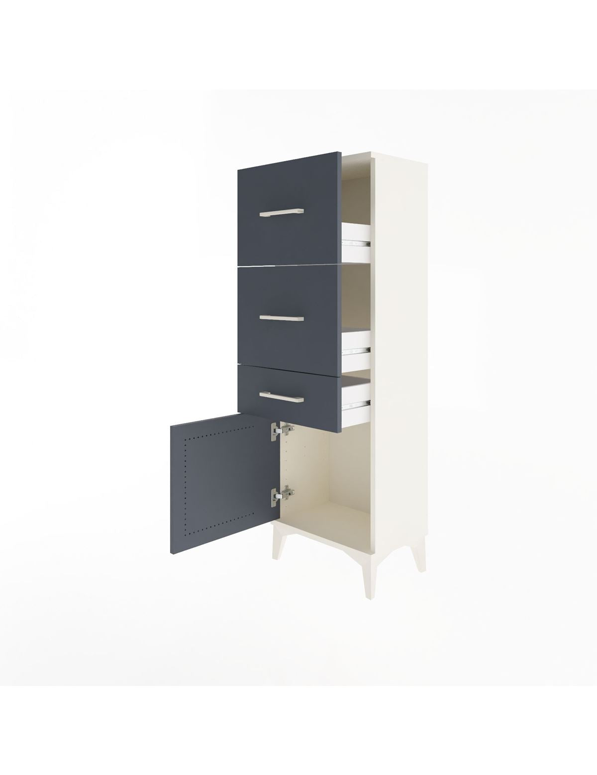 Arges Dolap 3 Çekmeceli Tek Kapaklı 44x30x134 - S16M021V2A