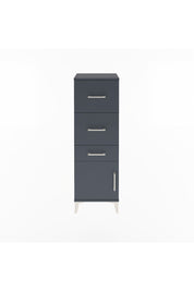 Arges Dolap 3 Çekmeceli Tek Kapaklı 44x30x134 Antrasit-Antrasit