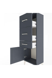 Arges Dolap 3 Çekmeceli Tek Kapaklı 44x30x134 Antrasit-Antrasit