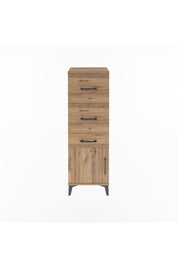 Arges Dolap 3 Çekmeceli Tek Kapaklı 44x30x134 Çam-Çam