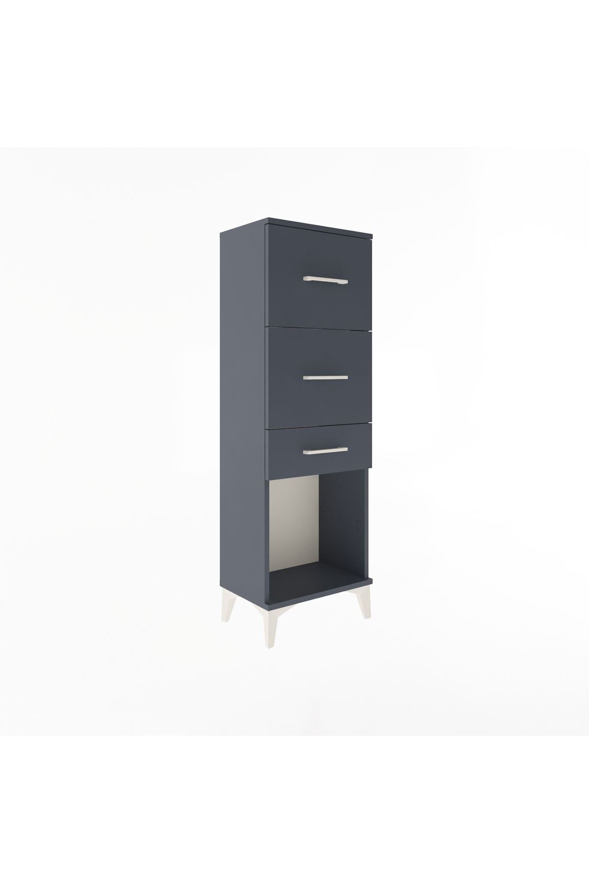 Arges Dolap 3 Çekmeceli 44x30x134 Antrasit-Antrasit