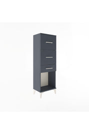 Arges Dolap 3 Çekmeceli 44x30x134 Antrasit-Antrasit