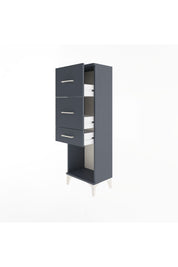 Arges Dolap 3 Çekmeceli 44x30x134 Antrasit-Antrasit