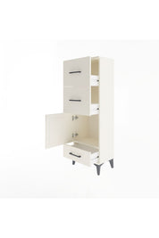 Arges Dolap Tek Raflı 3 Çekmeceli Tek Kapaklı 44x30x134 Aytaşı-Aytaşı