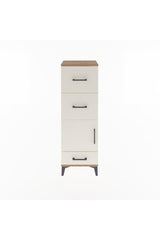 Arges Dolap Tek Raflı 3 Çekmeceli Tek Kapaklı 44x30x134