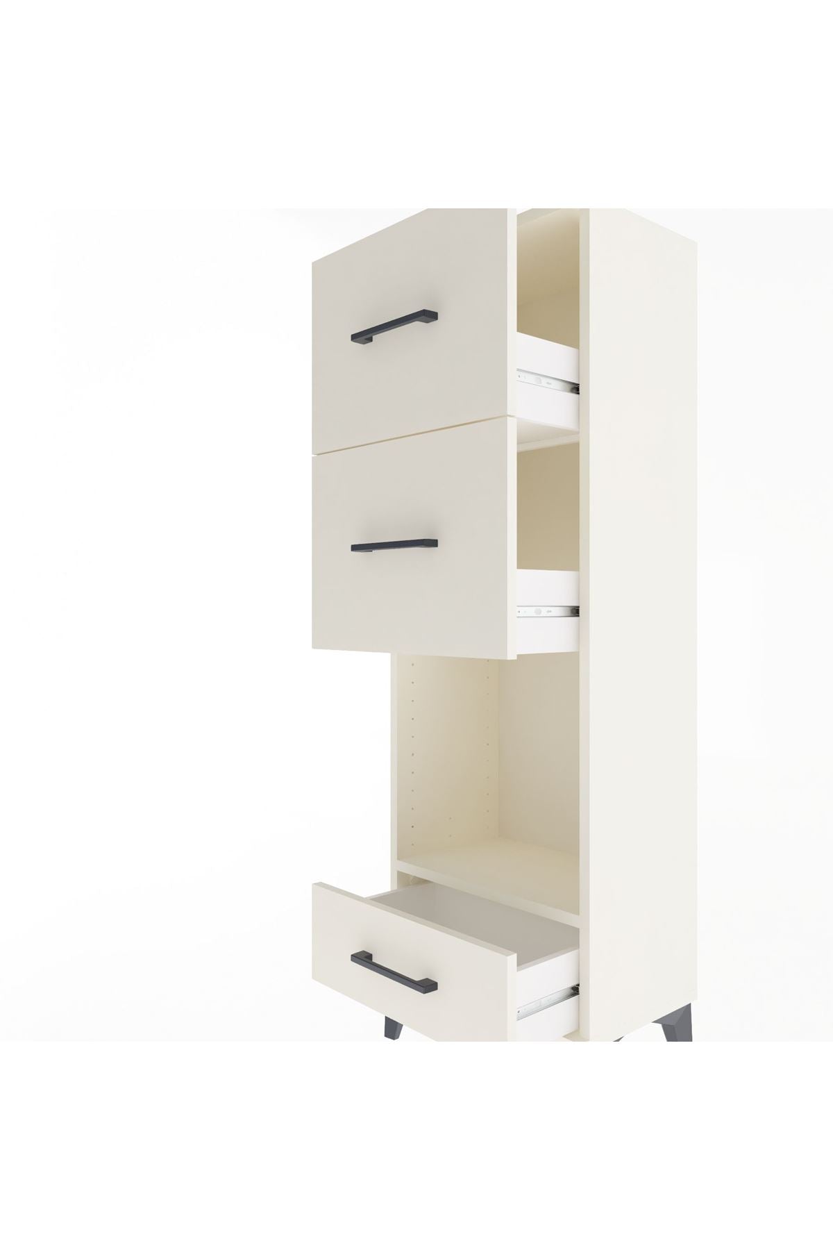 Arges Dolap Tek Raflı 3 Çekmeceli 44x30x134 Aytaşı-Aytaşı