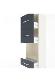 Arges Dolap Tek Raflı 3 Çekmeceli 44x30x134 Aytaşı-Antrasit