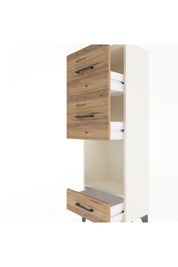 Arges Dolap Tek Raflı 3 Çekmeceli 44x30x134 Aytaşı-Çam