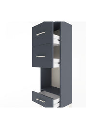 Arges Dolap Tek Raflı 3 Çekmeceli 44x30x134 Antrasit-Antrasit