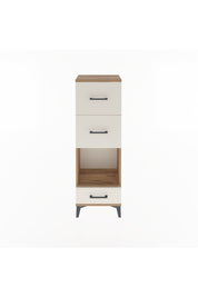 Arges Dolap Tek Raflı 3 Çekmeceli 44x30x134 Çam-Aytaşı