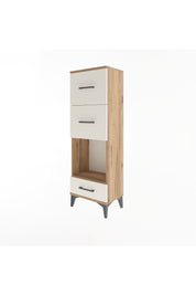 Arges Dolap Tek Raflı 3 Çekmeceli 44x30x134 Çam-Aytaşı