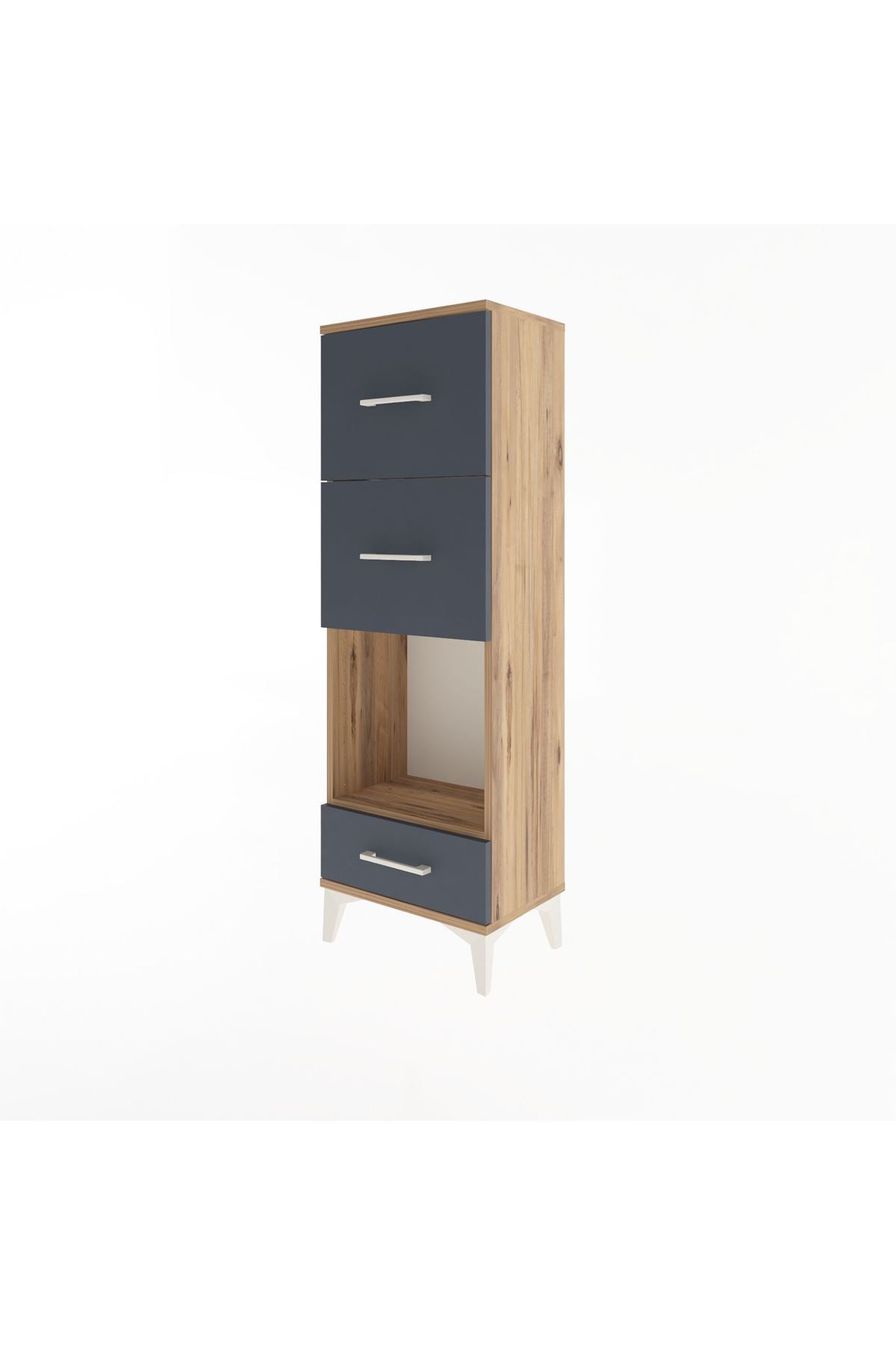 Arges Dolap Tek Raflı 3 Çekmeceli 44x30x134 - S16M024V8A